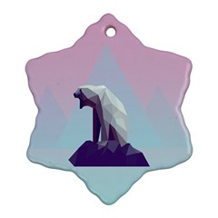 Polar Bears Animals White Ornament (snowflake)