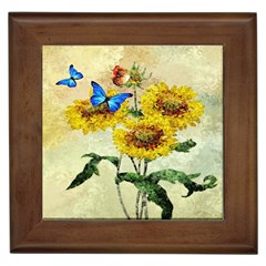 Backdrop Colorful Butterfly Framed Tiles by Nexatart