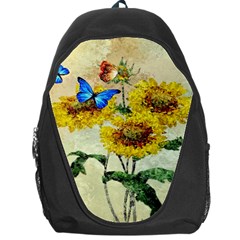 Backdrop Colorful Butterfly Backpack Bag by Nexatart