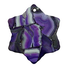 Purple Agate Natural Ornament (snowflake)