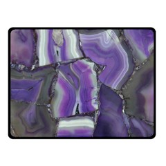 Purple Agate Natural Double Sided Fleece Blanket (small)  by Alisyart