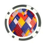 Background Fabric Multicolored Patterns Poker Chip Card Guard Front