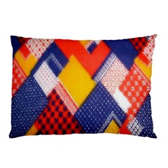 Background Fabric Multicolored Patterns Pillow Case by Nexatart