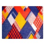 Background Fabric Multicolored Patterns Double Sided Flano Blanket (Large)  Blanket Back