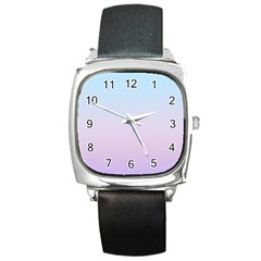 Simple Circle Dot Purple Blue Square Metal Watch by Alisyart