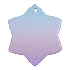 Simple Circle Dot Purple Blue Snowflake Ornament (two Sides)