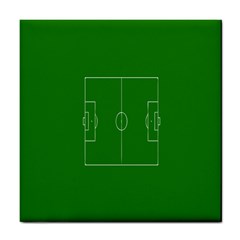 Soccer Field Football Sport Green Tile Coasters by Alisyart