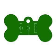 Soccer Field Football Sport Green Dog Tag Bone (one Side) by Alisyart