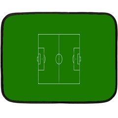 Soccer Field Football Sport Green Double Sided Fleece Blanket (mini) 