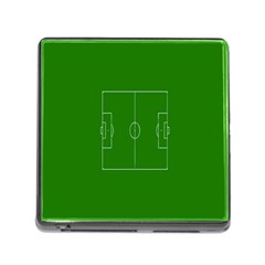 Soccer Field Football Sport Green Memory Card Reader (square)