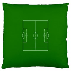 Soccer Field Football Sport Green Large Cushion Case (one Side) by Alisyart