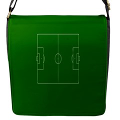 Soccer Field Football Sport Green Flap Messenger Bag (s)