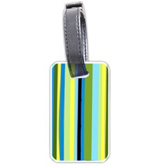 Simple Lines Rainbow Color Blue Green Yellow Black Luggage Tags (one Side) 