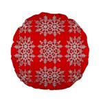 Background For Scrapbooking Or Other Stylized Snowflakes Standard 15  Premium Flano Round Cushions Front