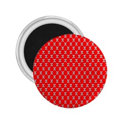 Red Skull Bone Texture 2.25  Magnets