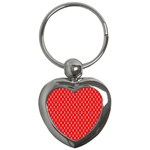 Red Skull Bone Texture Key Chains (Heart)  Front