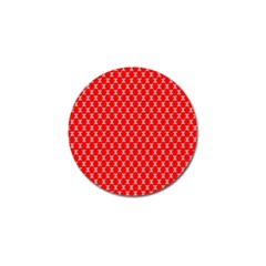 Red Skull Bone Texture Golf Ball Marker (4 pack)