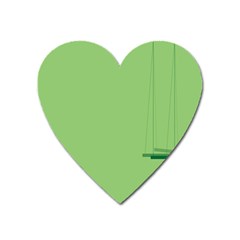 Swing Children Green Kids Heart Magnet by Alisyart