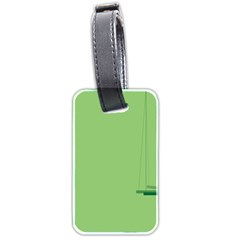 Swing Children Green Kids Luggage Tags (two Sides)