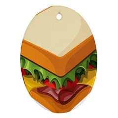 Sandwich Breat Chees Ornament (oval)