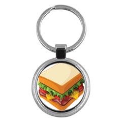 Sandwich Breat Chees Key Chains (round) 