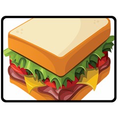 Sandwich Breat Chees Fleece Blanket (large) 