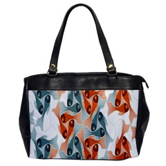 School Fish  Orange Grey Office Handbags