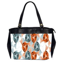 School Fish  Orange Grey Office Handbags (2 Sides) 