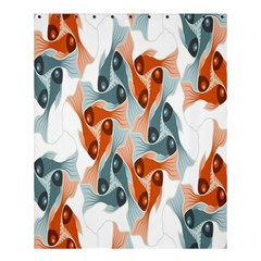 School Fish  Orange Grey Shower Curtain 60  X 72  (medium) 