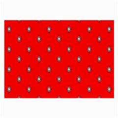 Simple Red Star Light Flower Floral Large Glasses Cloth by Alisyart