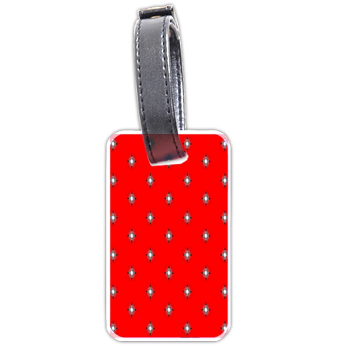 Simple Red Star Light Flower Floral Luggage Tags (One Side) 