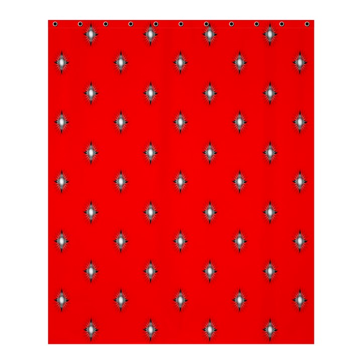 Simple Red Star Light Flower Floral Shower Curtain 60  x 72  (Medium) 