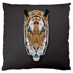 Tiger Face Animals Wild Standard Flano Cushion Case (two Sides)