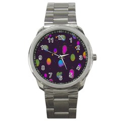 Spots Bright Rainbow Color Sport Metal Watch