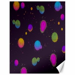 Spots Bright Rainbow Color Canvas 12  X 16  