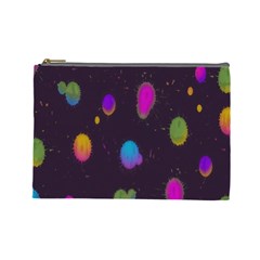 Spots Bright Rainbow Color Cosmetic Bag (large) 