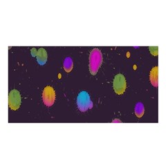 Spots Bright Rainbow Color Satin Shawl by Alisyart