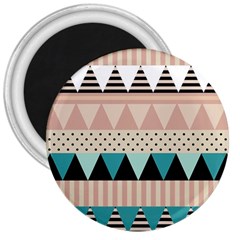 Triangle Wave Chevron Grey 3  Magnets by Alisyart