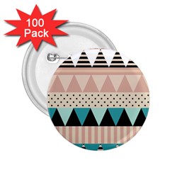 Triangle Wave Chevron Grey 2 25  Buttons (100 Pack) 