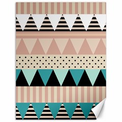 Triangle Wave Chevron Grey Canvas 12  X 16  