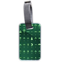 Ufo Alien Green Luggage Tags (two Sides)