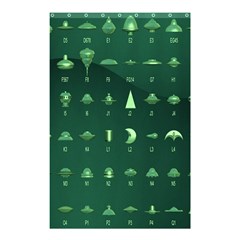 Ufo Alien Green Shower Curtain 48  X 72  (small) 