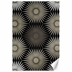 Sunflower Black White Canvas 20  x 30  