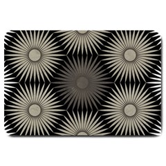 Sunflower Black White Large Doormat 