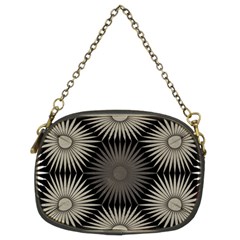 Sunflower Black White Chain Purses (Two Sides) 