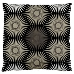Sunflower Black White Standard Flano Cushion Case (Two Sides)