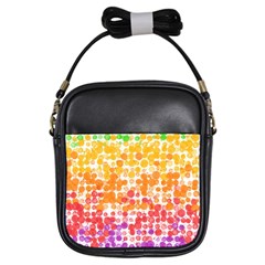 Spots Paint Color Green Yellow Pink Purple Girls Sling Bags