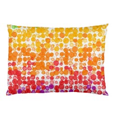 Spots Paint Color Green Yellow Pink Purple Pillow Case (two Sides)