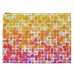 Spots Paint Color Green Yellow Pink Purple Cosmetic Bag (xxl) 