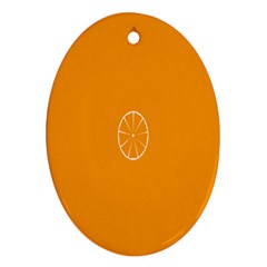 Lime Orange Fruit Fres Oval Ornament (two Sides)